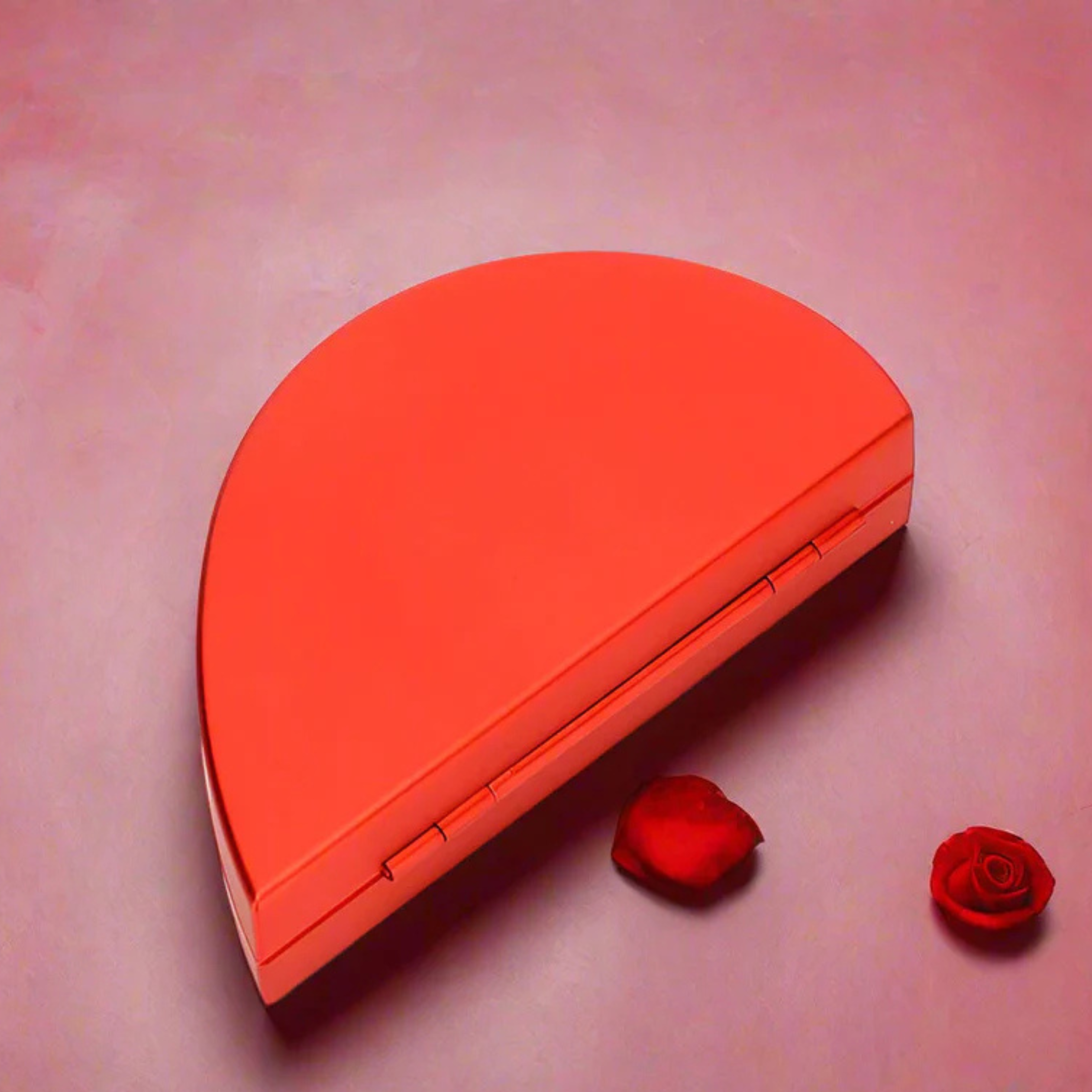 3D Rose Pop-Up Ring Gift Box with Adjustable Silver Ring – Luxury Heart-Shaped Jewelry Box Secondary image