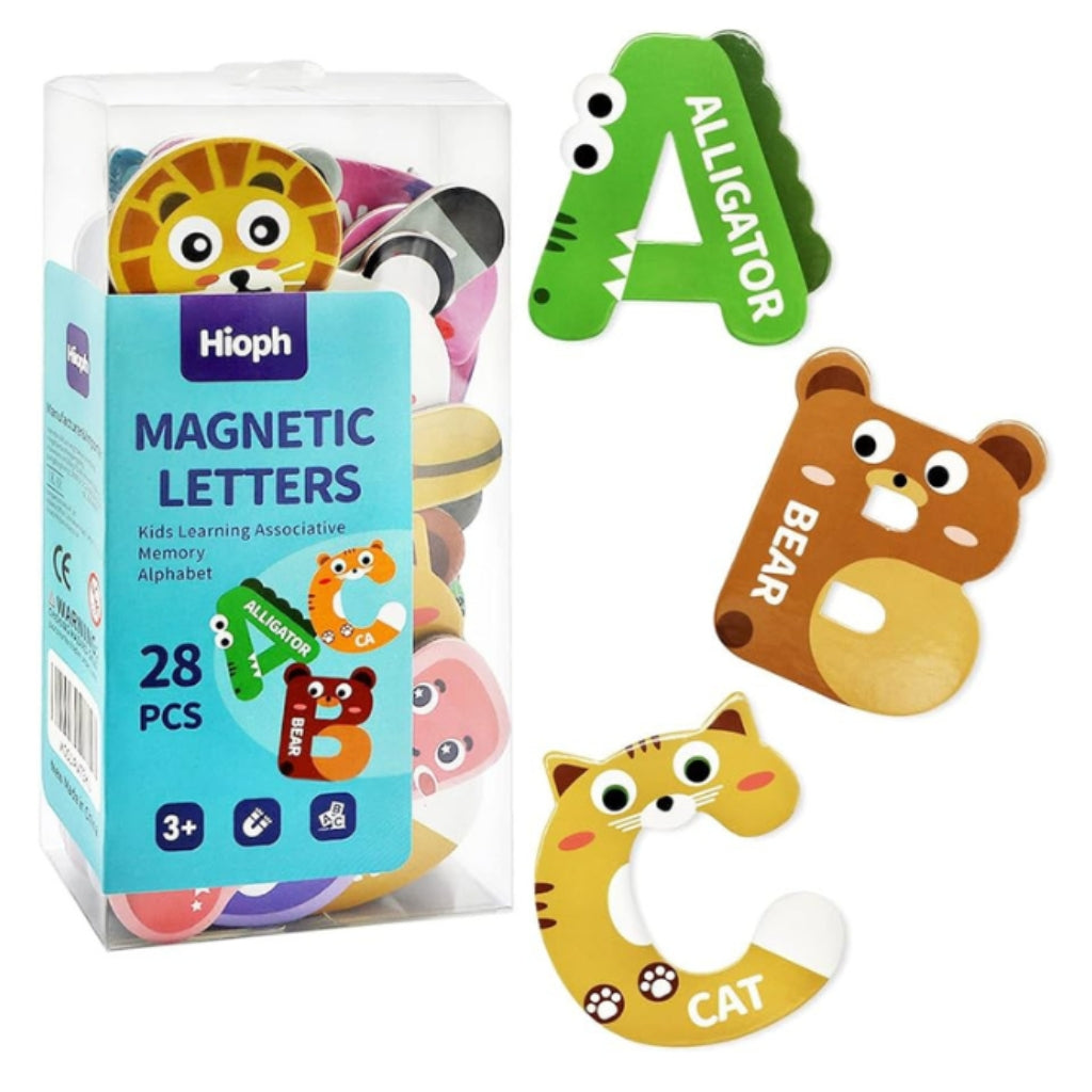 Large Magnetic Letters for Kid Magnets Fridge Animals Alphabet Toys, Children Magnetic Refrigerator Uppercase ABC Alphabets