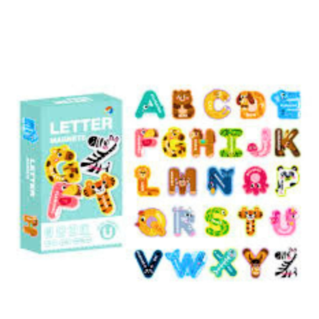 Large Magnetic Letters for Kid Magnets Fridge Animals Alphabet Toys, Children Magnetic Refrigerator Uppercase ABC Alphabets