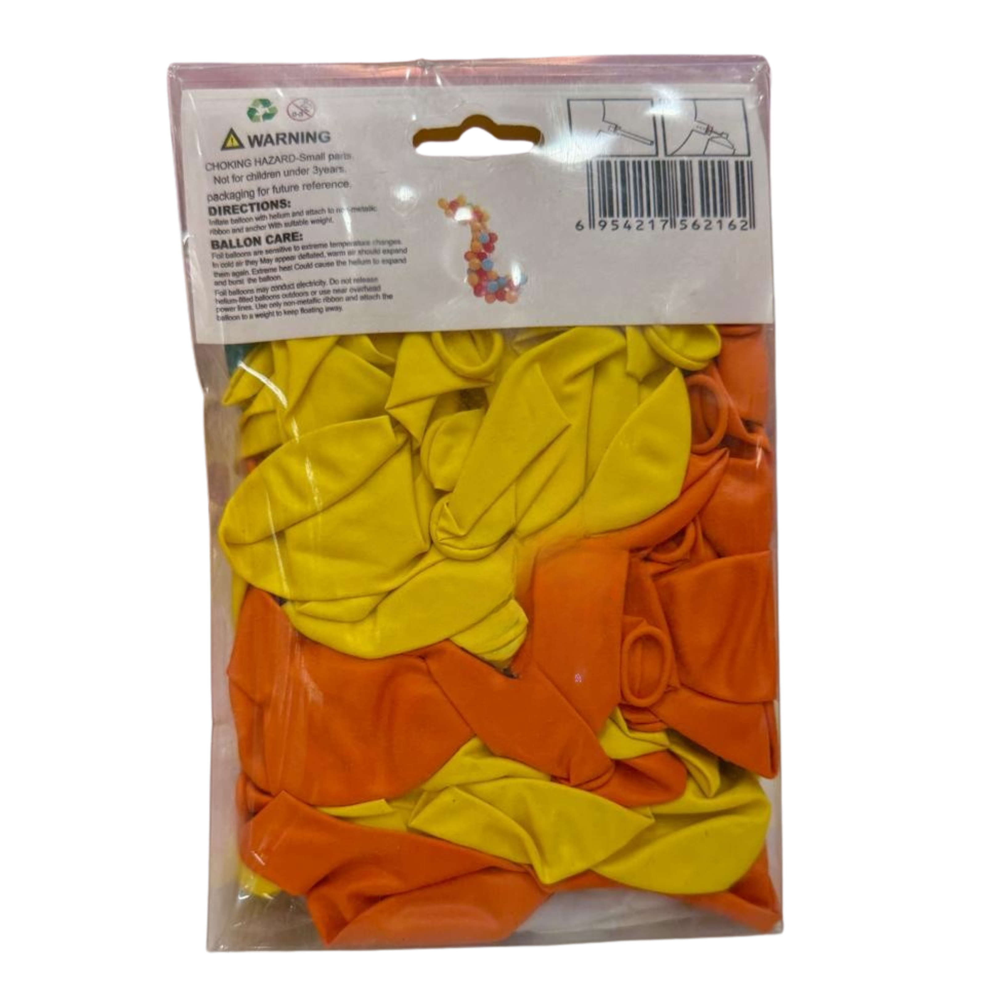 500cm Balloon Chain Garland Kit – Yellow, Orange & Blue Balloon Arch Set Main image