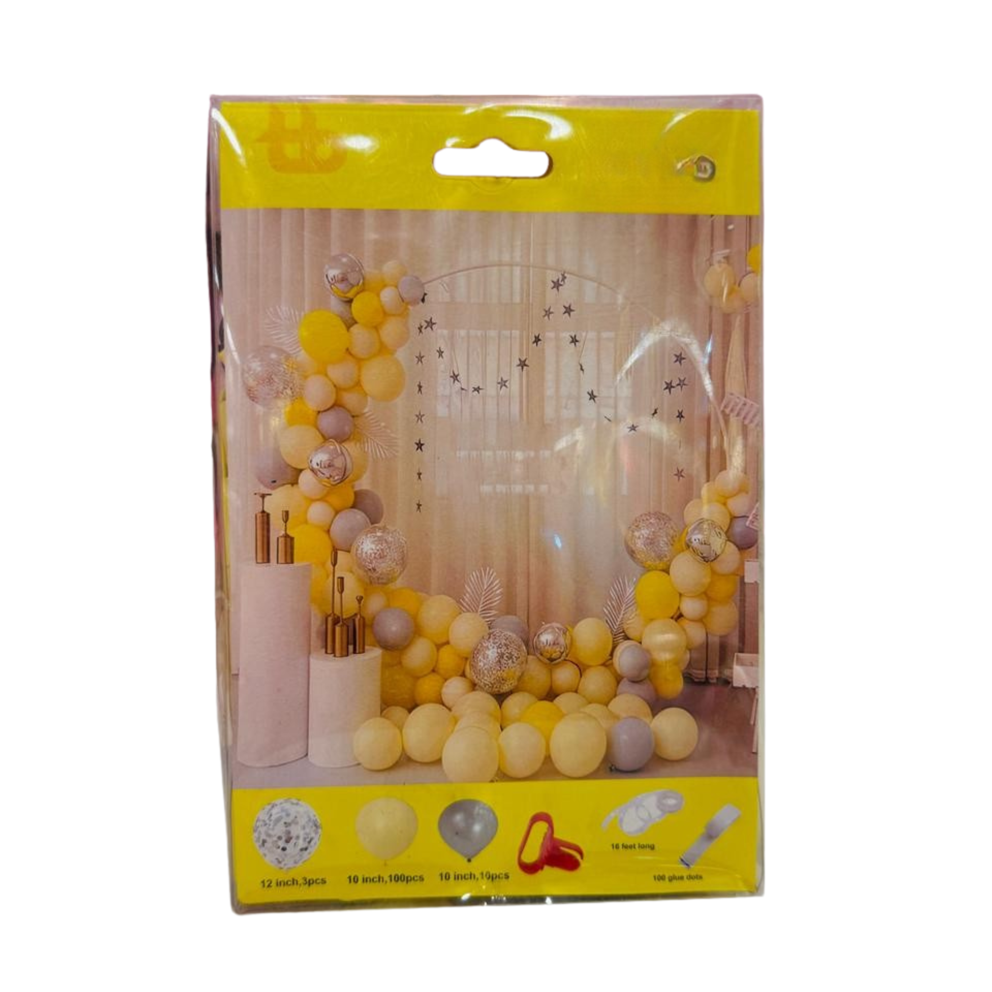 113pcs Pastel Yellow & Silver Balloon Arch Kit – Neutral Birthday & Baby Shower Garland Set Secondary image
