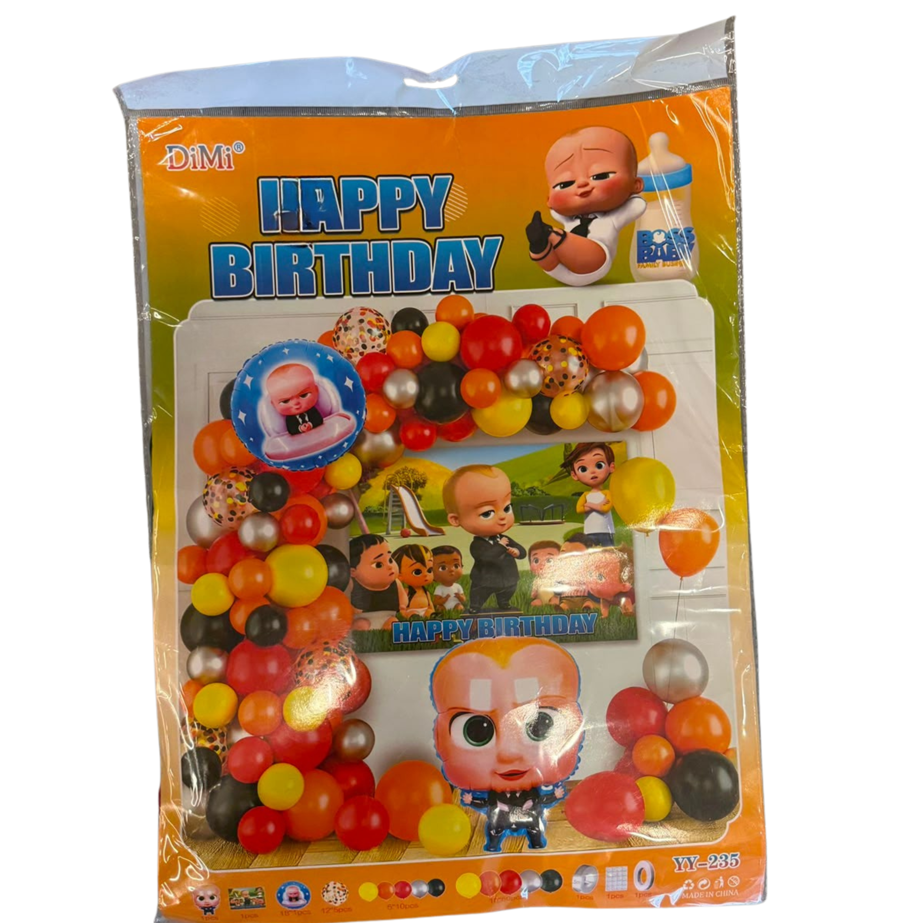 DiMi Boss Baby Theme Birthday Decoration Kit – Complete Party Balloon Main image