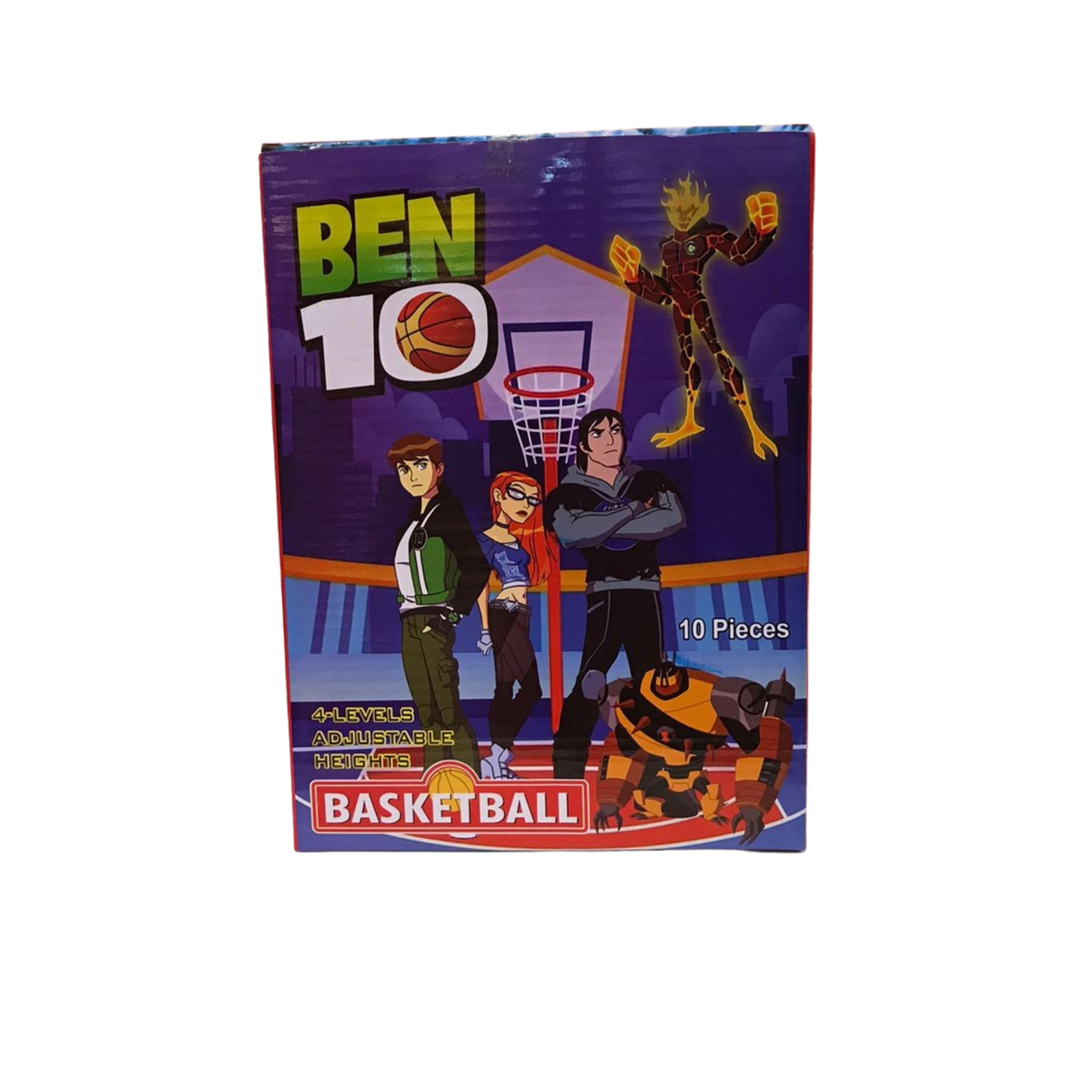 Ben 10 Adjustable Kids Basketball Hoop Toy Set (10 Pieces) Main image