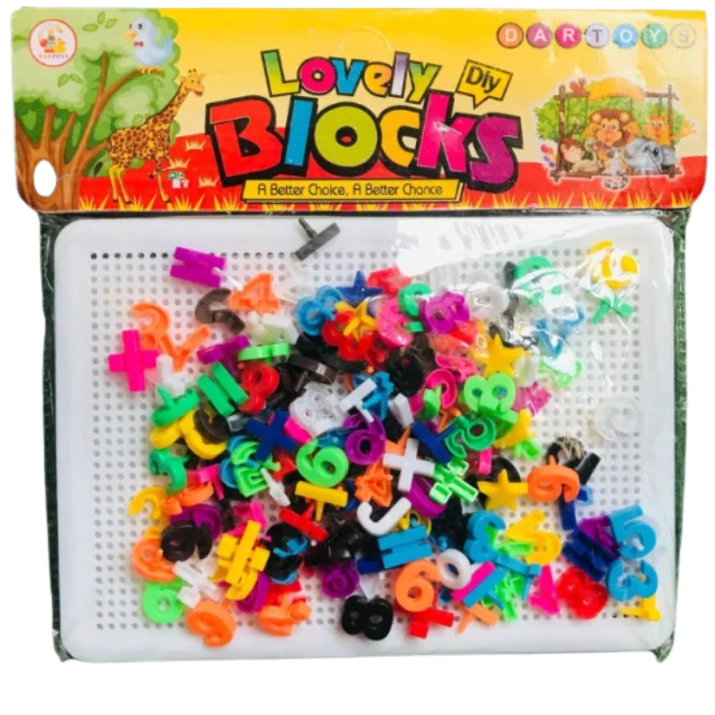 Lovely DIY Blocks – Dart Toys For Kids Easy Learning – Blocks Pin Numbers with White Board Toy for Kids