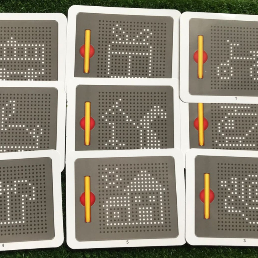 Magnet Board Game For Kids Magnetic Drawing Learning Board Magnetic Slate with Free Stylus Pen & 10 Cards