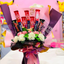 Luxury Chocolate & Floral Bouquet – Premium Birthday Gift Arrangement with KitKat, Mars, Dairy Milk, and Artificial Roses