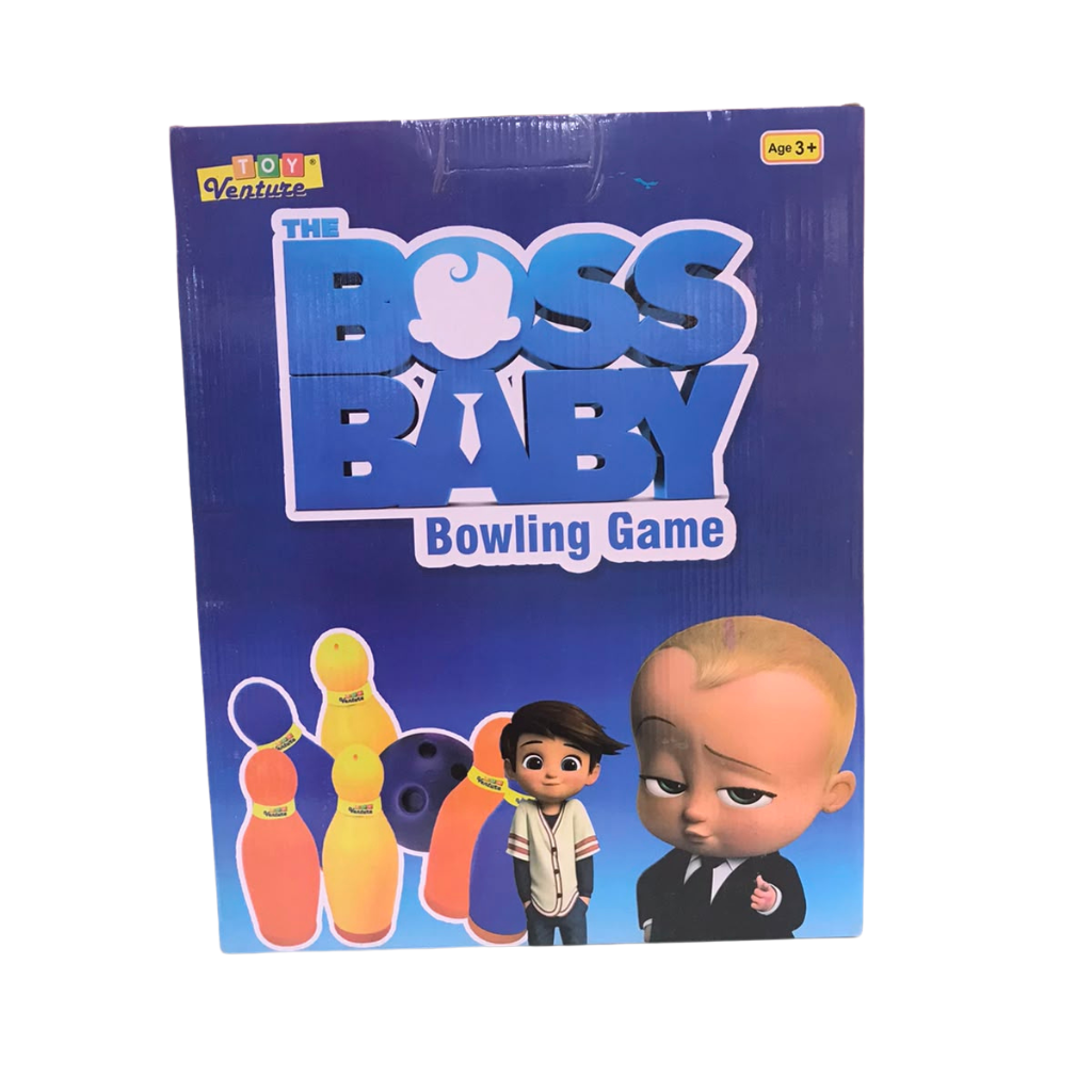 Toy Venture The Boss Baby Bowling Game & Coin Bank Playset - Includes 6 Colorful Pins and 2 Balls for Kids Age 3+