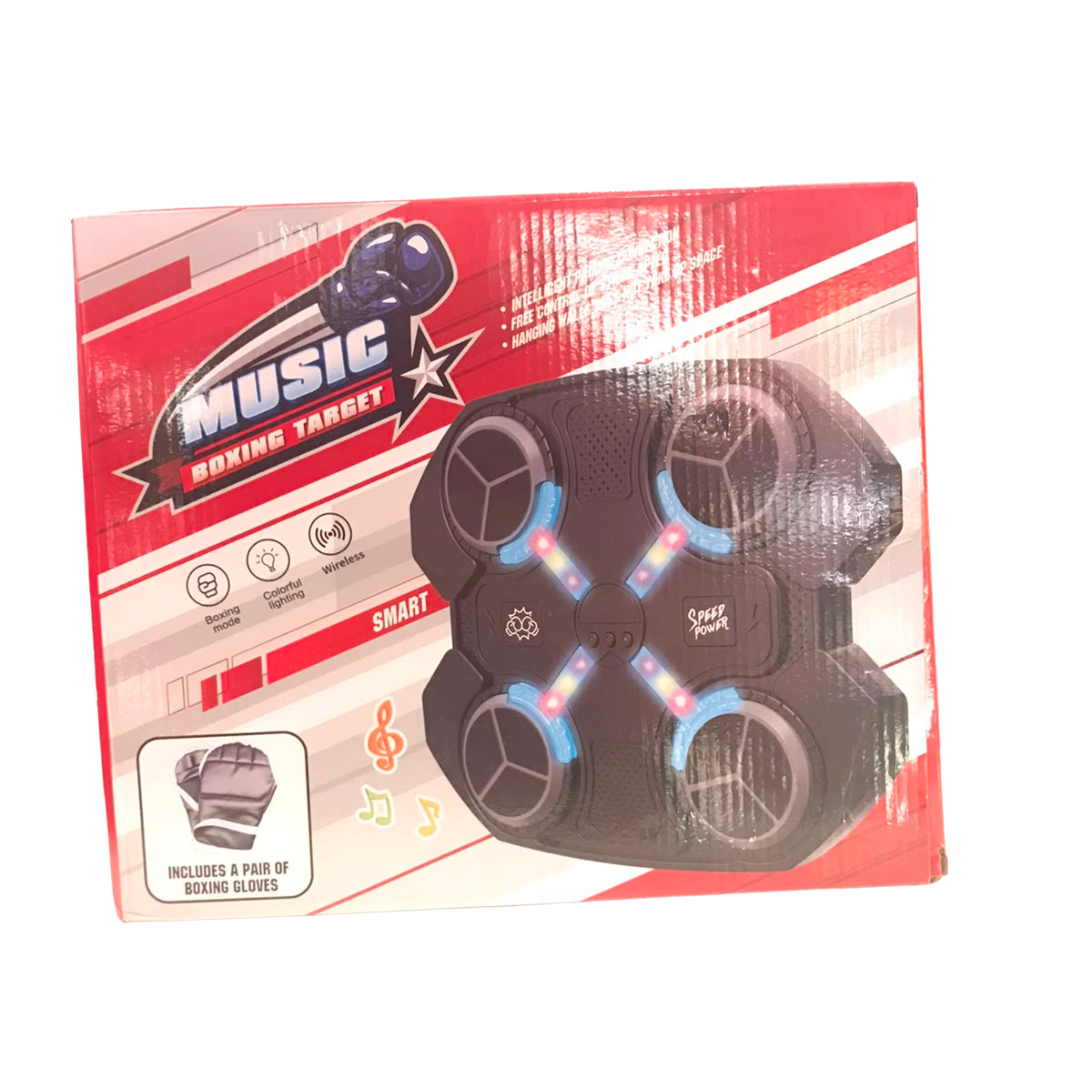 Smart Music Boxing Target – Wall-Mounted Electronic LED Punching Training Machine Main image