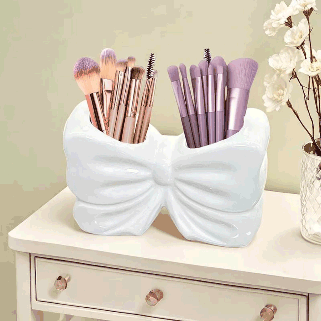 Blush Bow Makeup Brush Holder - Multipurpose Holder Main image