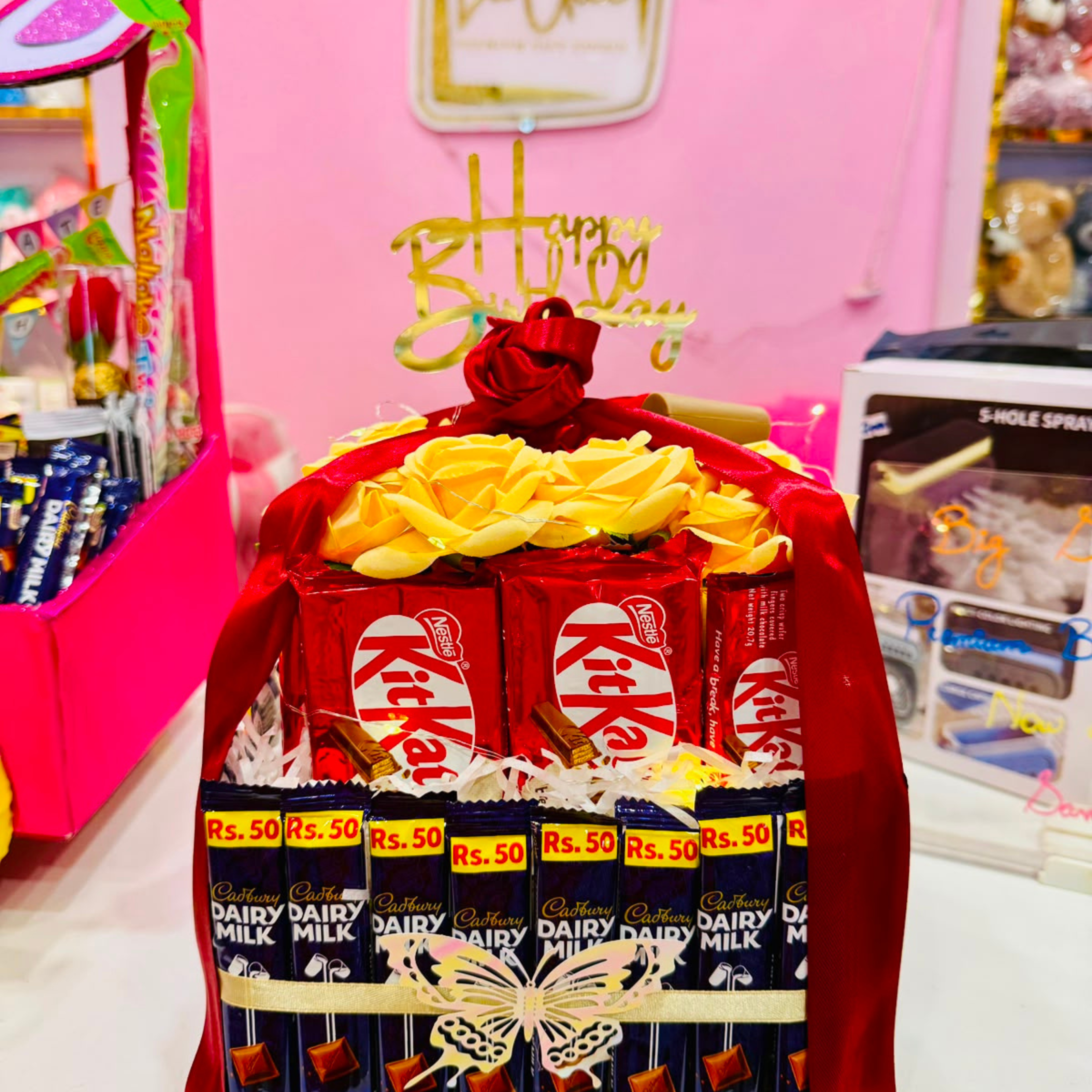 Luxury KitKat & Dairy Milk Chocolate Cake Bouquet – Premium Handcrafted Gift Arrangement