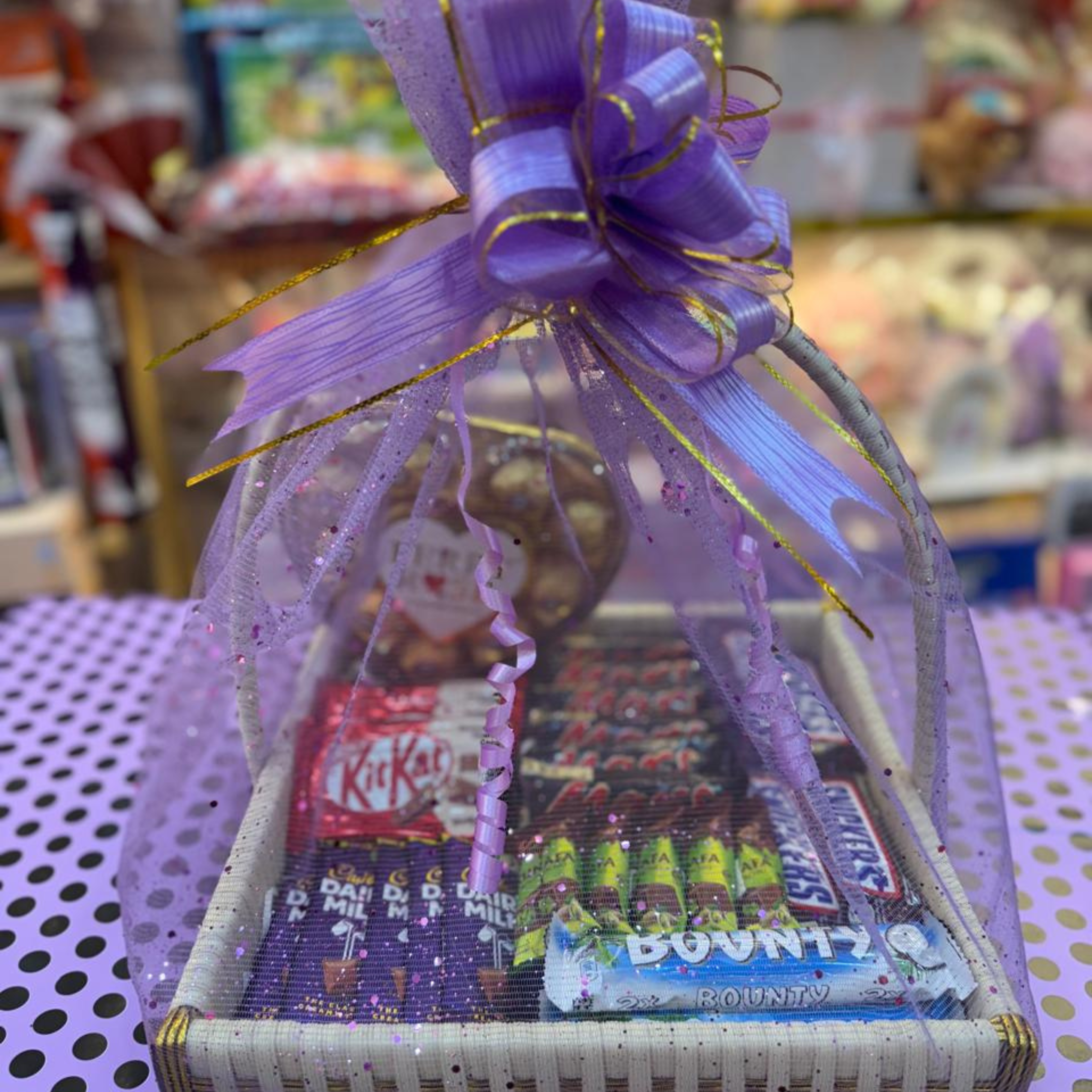Premium Imported Chocolate Gift Basket – Luxury Assorted Hamper with Ribbon Main image