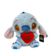 Disney Stitch Plush Toy – Sitting Blue Alien Holding Red Heart Lock 30 cm