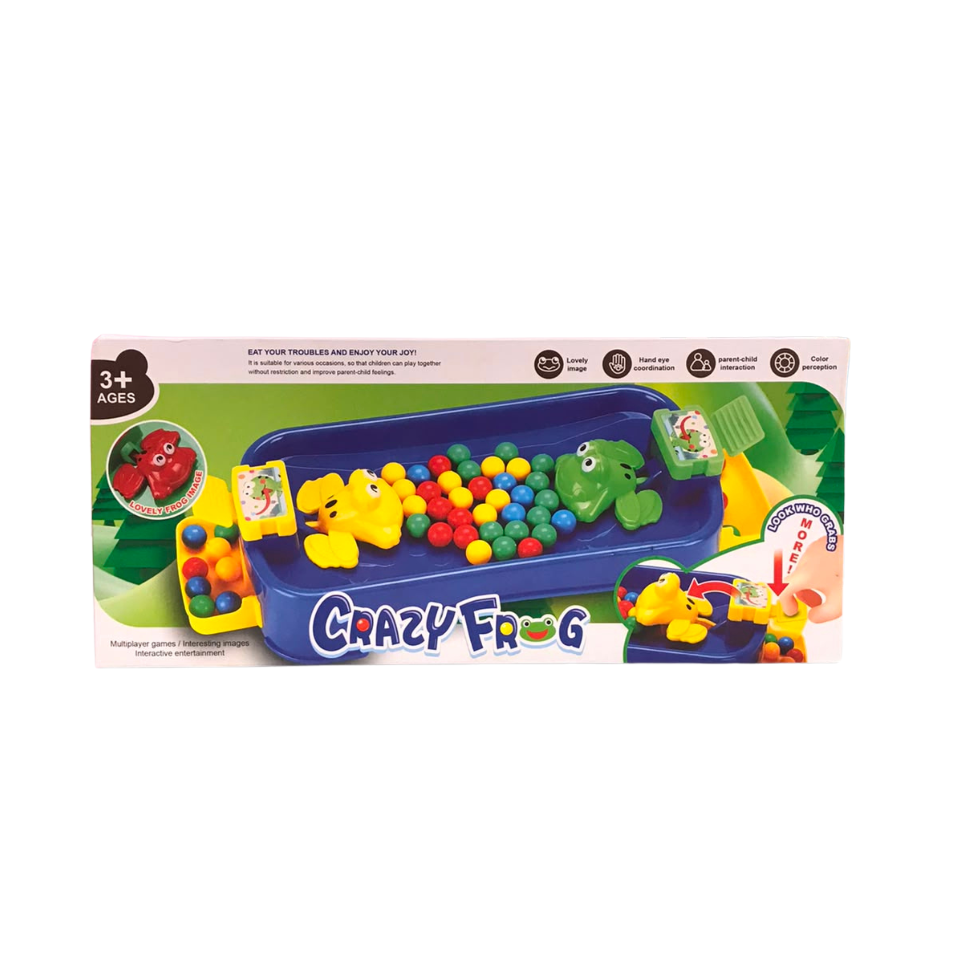 Crazy Frog Hungry Feeding Board Game for Kids with Colorful Marbles Main image