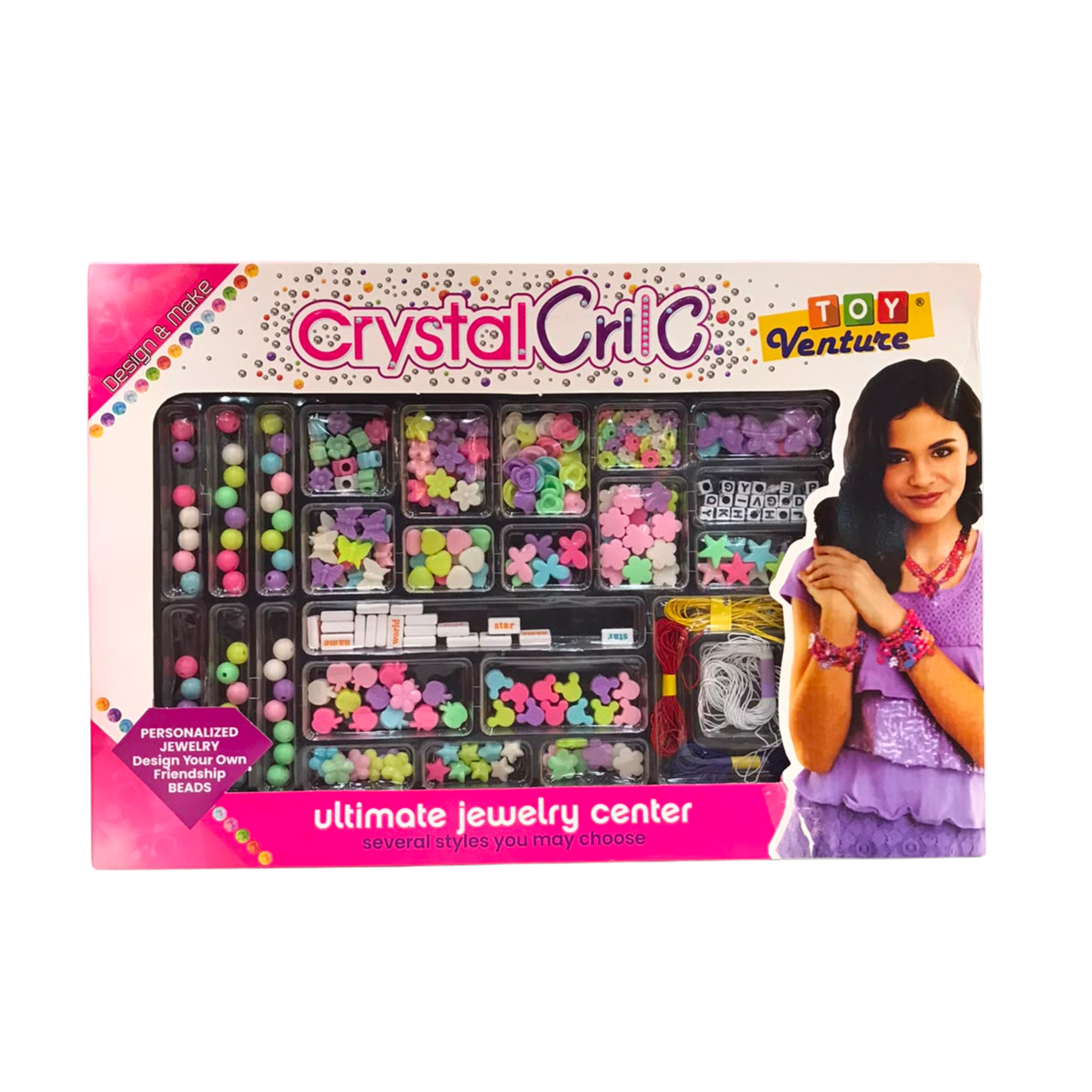 Toy Venture Crystal Cric Ultimate Jewelry Center DIY Bead Craft Kit Main image