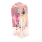 Mini Teddy Bear and Scented Soap Rose Flower Bouquet Gift Set