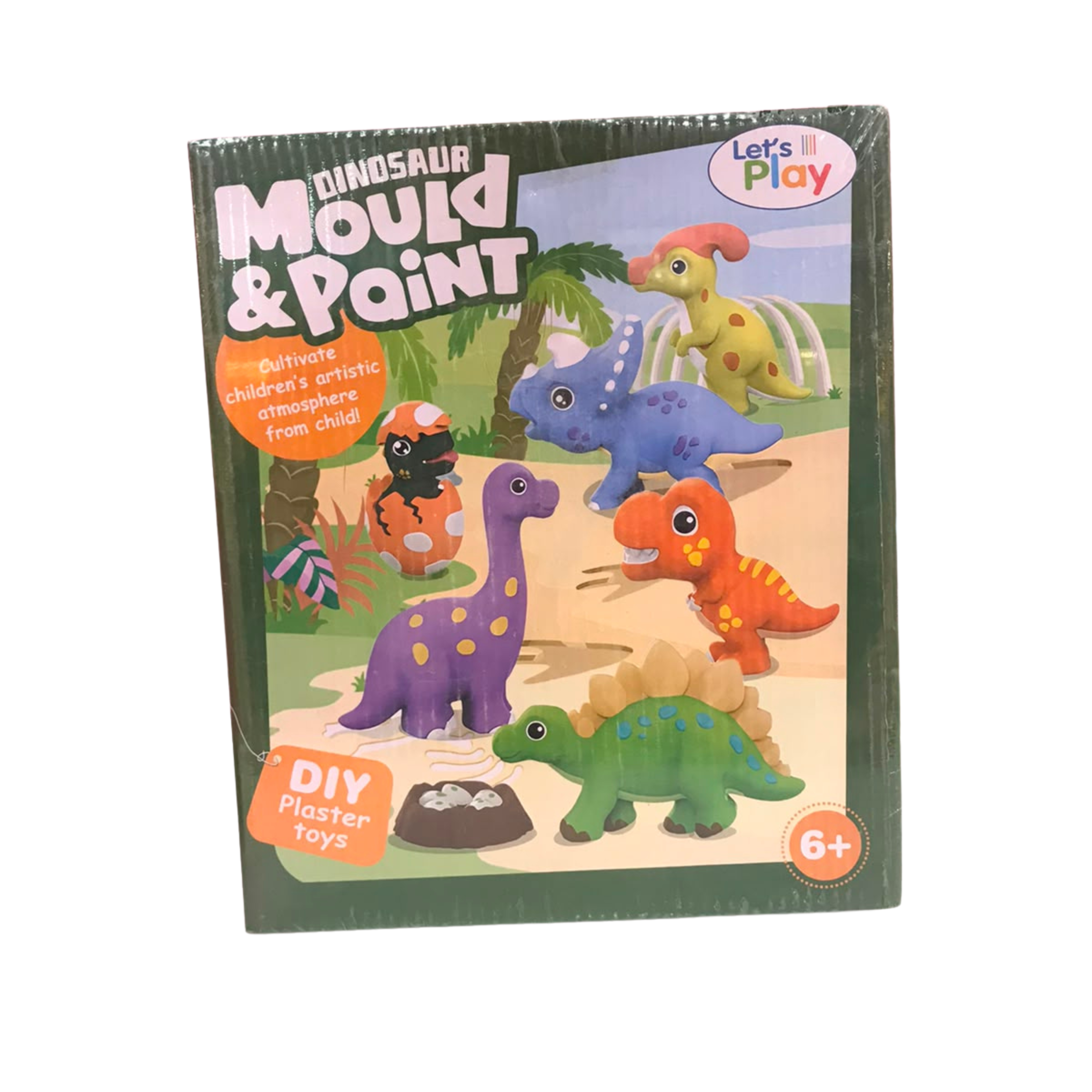 Let's Play Dinosaur Mould & Paint DIY Plaster Craft Kit Main image