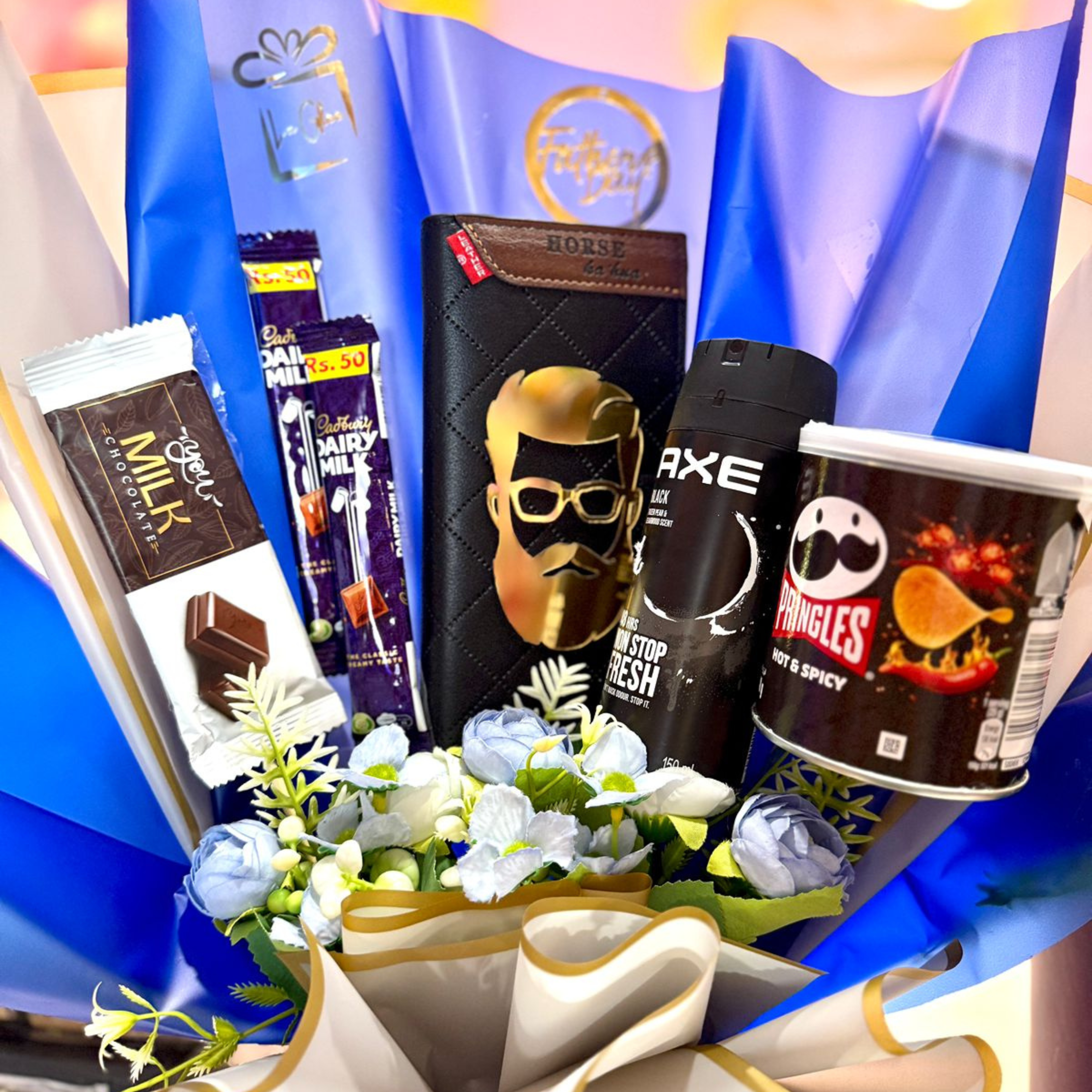 Father's Day Premium Chocolate & Grooming Bouquet – Luxury Gift for Dad Main image