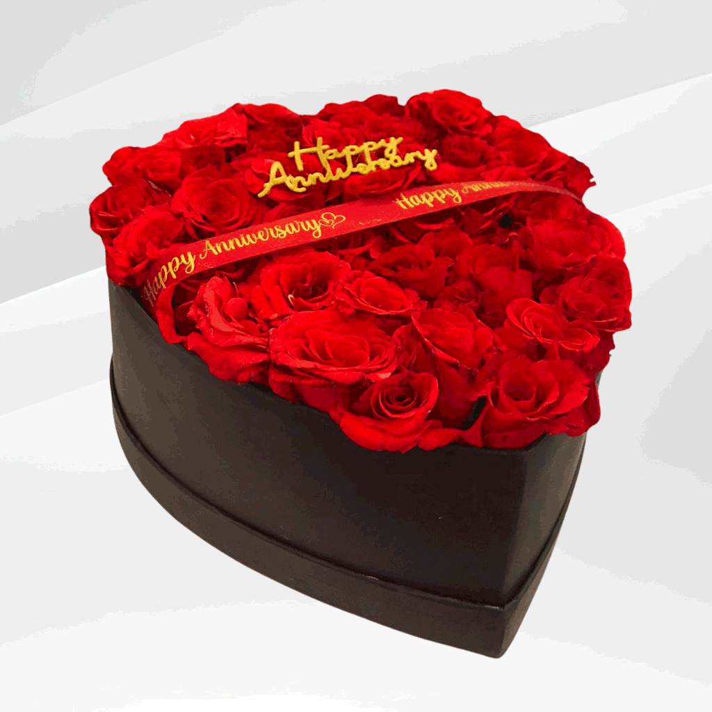 Eternal Love Red Rose Heart Box Main image