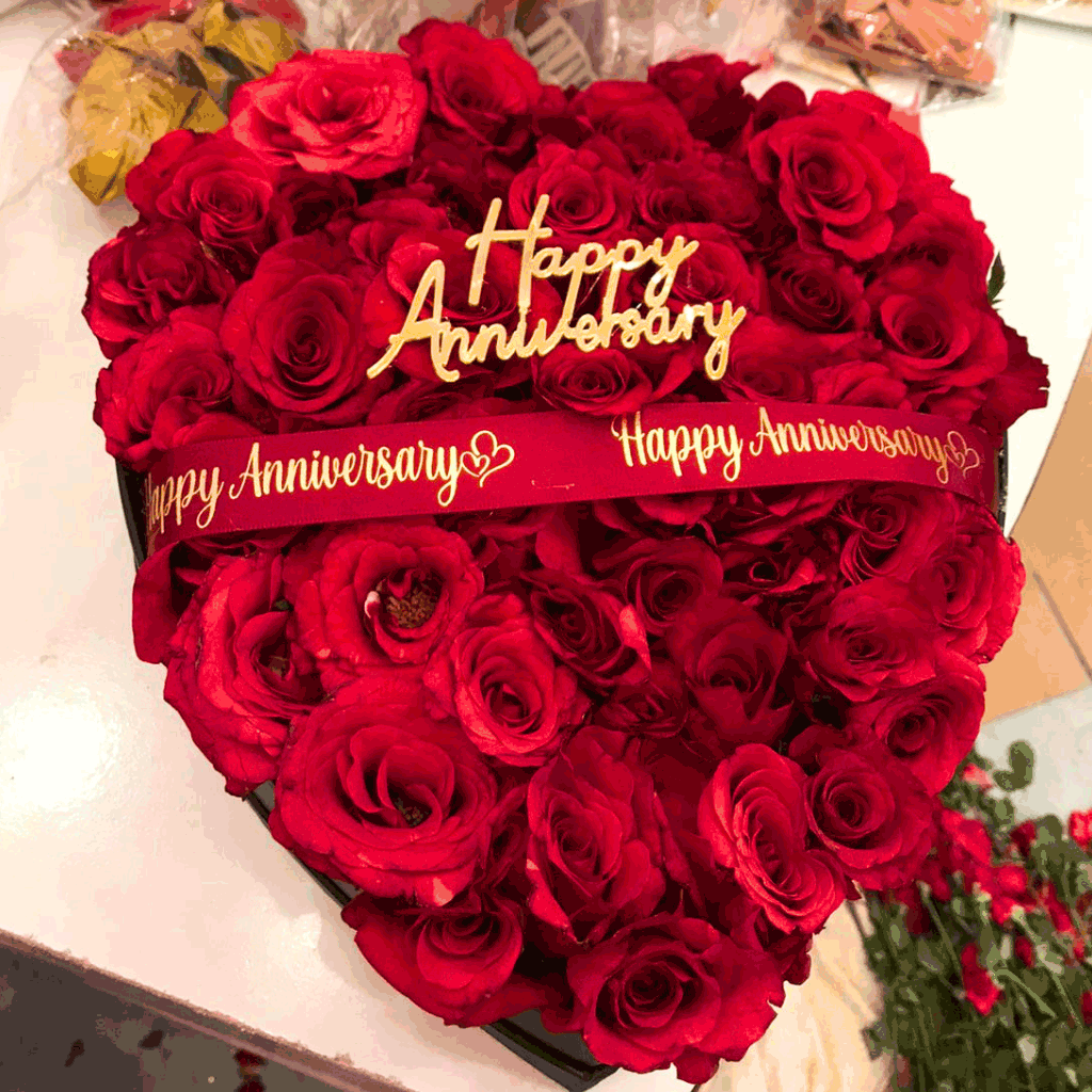 Eternal Love Red Rose Heart Box