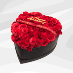 Eternal Love Red Rose Heart Box