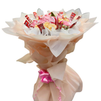 Pink Roses, Yellow Roses, Stargazer Lilies & KitKats