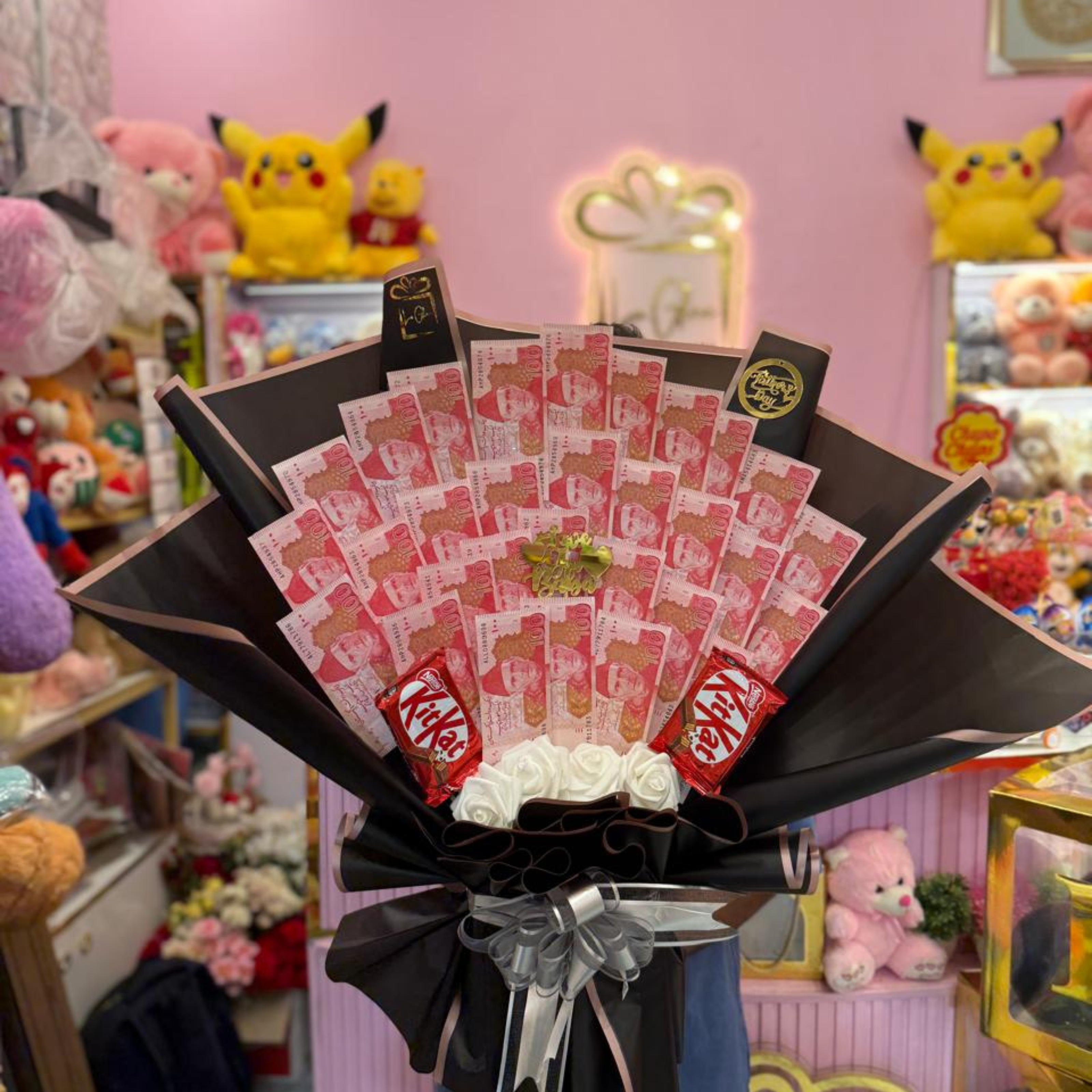 Luxury Money Bouquet with Chocolates – Premium Cash Gift Bouquet Secondary image