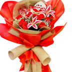 Red Roses, Pink Lilies, and KitKat Chocolate Gift Hamper