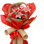 Red Roses, Pink Lilies, and KitKat Chocolate Gift Hamper