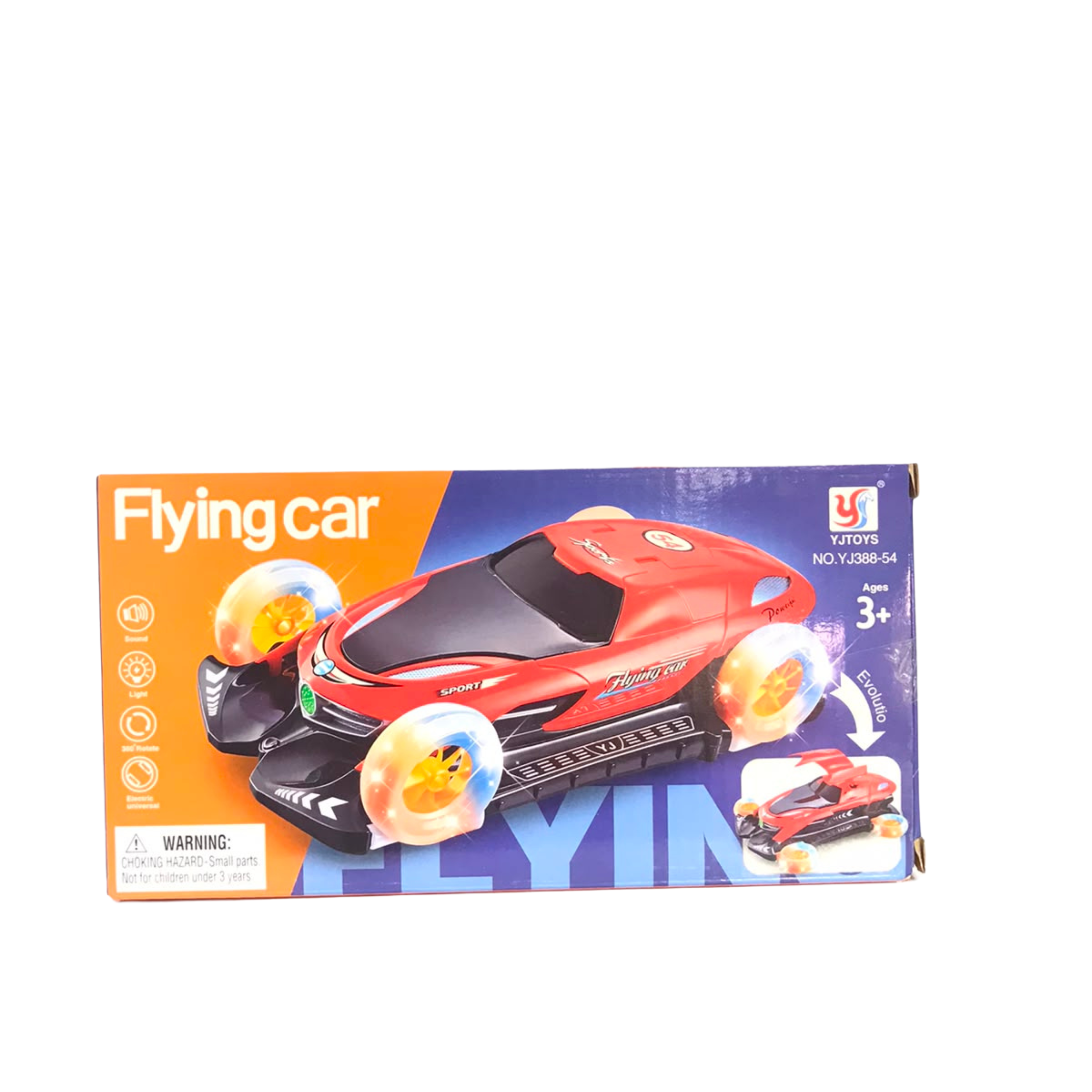 Deformation Flying Car Toy – 2-in-1 Automatic Transforming Electric Vehicle with 360° Rotation, 3D Flash Lights, and Sound for Kids (Ages 3+)