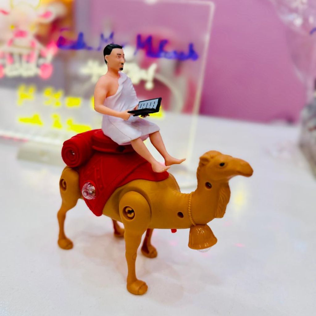 Desert Haji Moveable Camel Toy With Lights & Labaik Allahumma Labaik Voice