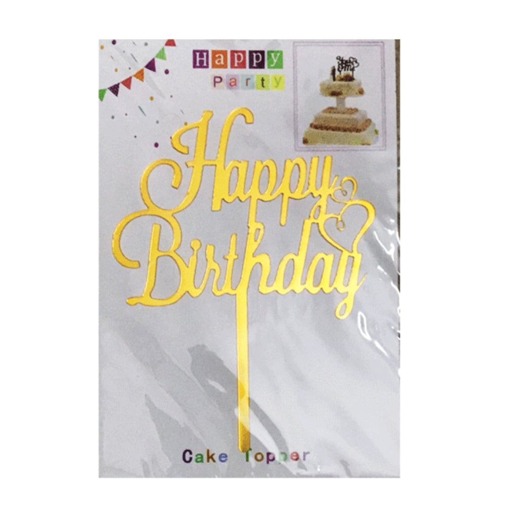 Happy Birthday Acrylic Cake Topper For Happy Birthday/Events Celebration Decoration Supplies Main image