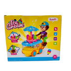 Musical Ice Cream Cart Toy with Moving Monkey & Bump and Go Action for Kids