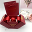 Double Door Lifting Rose Jewelry Box with Adjustable Silver Ring – Romantic Gift Box