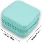 Mini Leather Square Jewellery Box – Portable Travel Organizer for Rings, Earrings & Necklaces