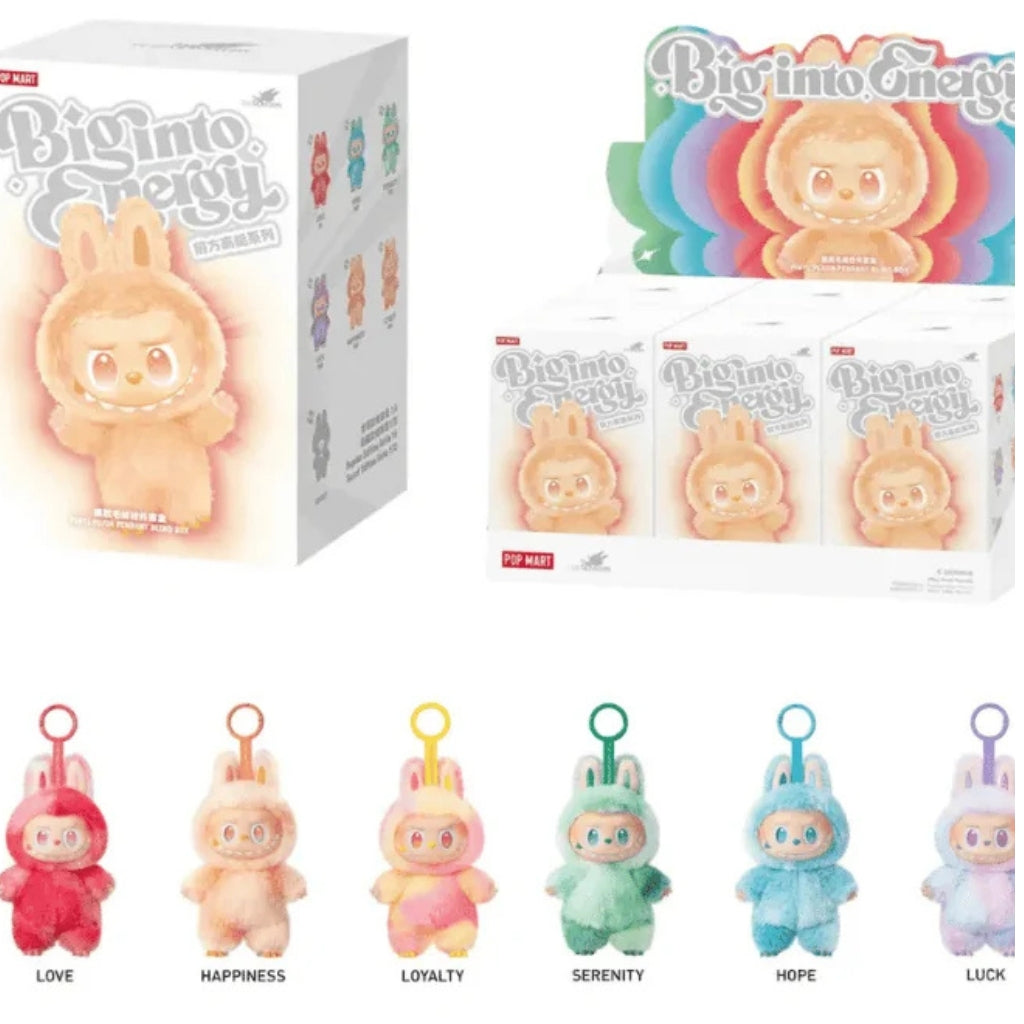 POP MART The Monsters Big into Energy Series-Vinyl Plush Pendant Blind Box, Blind Box Figures, Random Design Action Figures Collectible Toys Home Decorations, Single Box