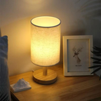 Modern Nordic Wooden Table Lamp – Minimalist Bedside Desk Light