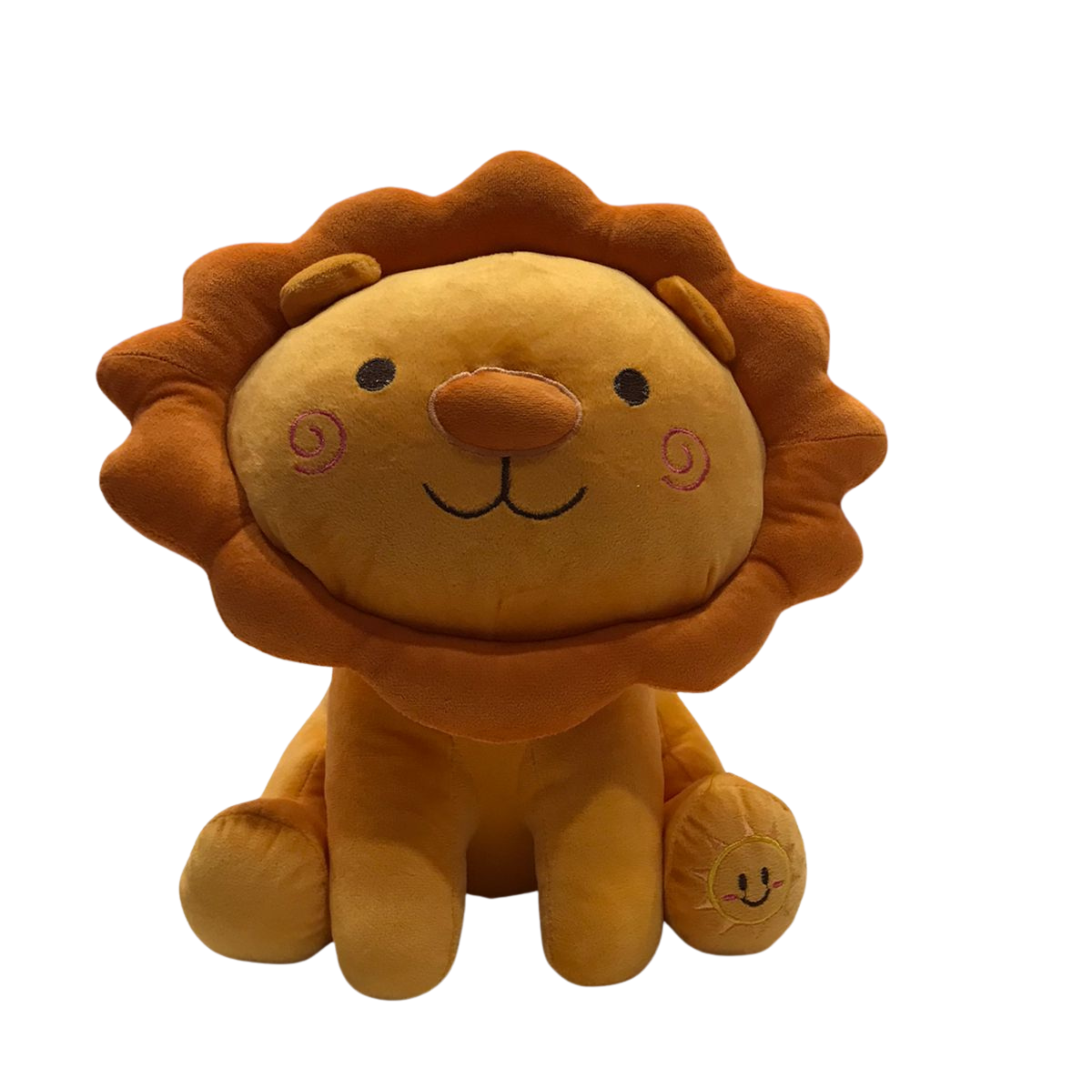 Cute Sitting Lion Plush Toy with Soft Flower Mane Secondary image