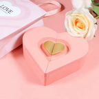 Love Open Heart Box with Heart Necklace – Valentine’s Day Double Open Jewelry Gift Box