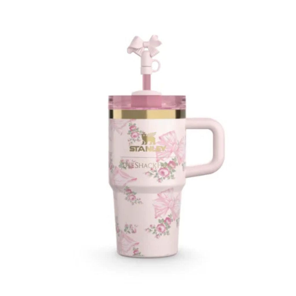 The Stanley X LoveShackFancy Holiday Quencher – 20Oz – Rosa Beaux Pink Main image