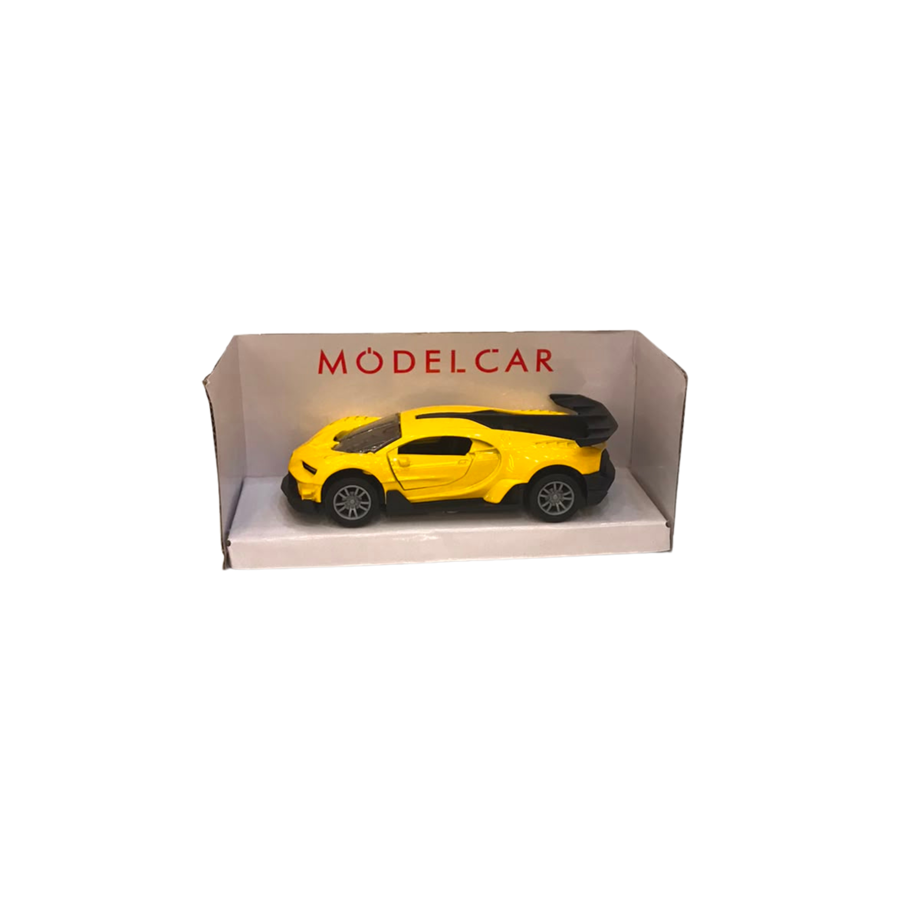 1:36 Bugatti Vision Gran Turismo Die-Cast Metal Pull-Back Hypercar Toy – Bright Yellow Secondary image