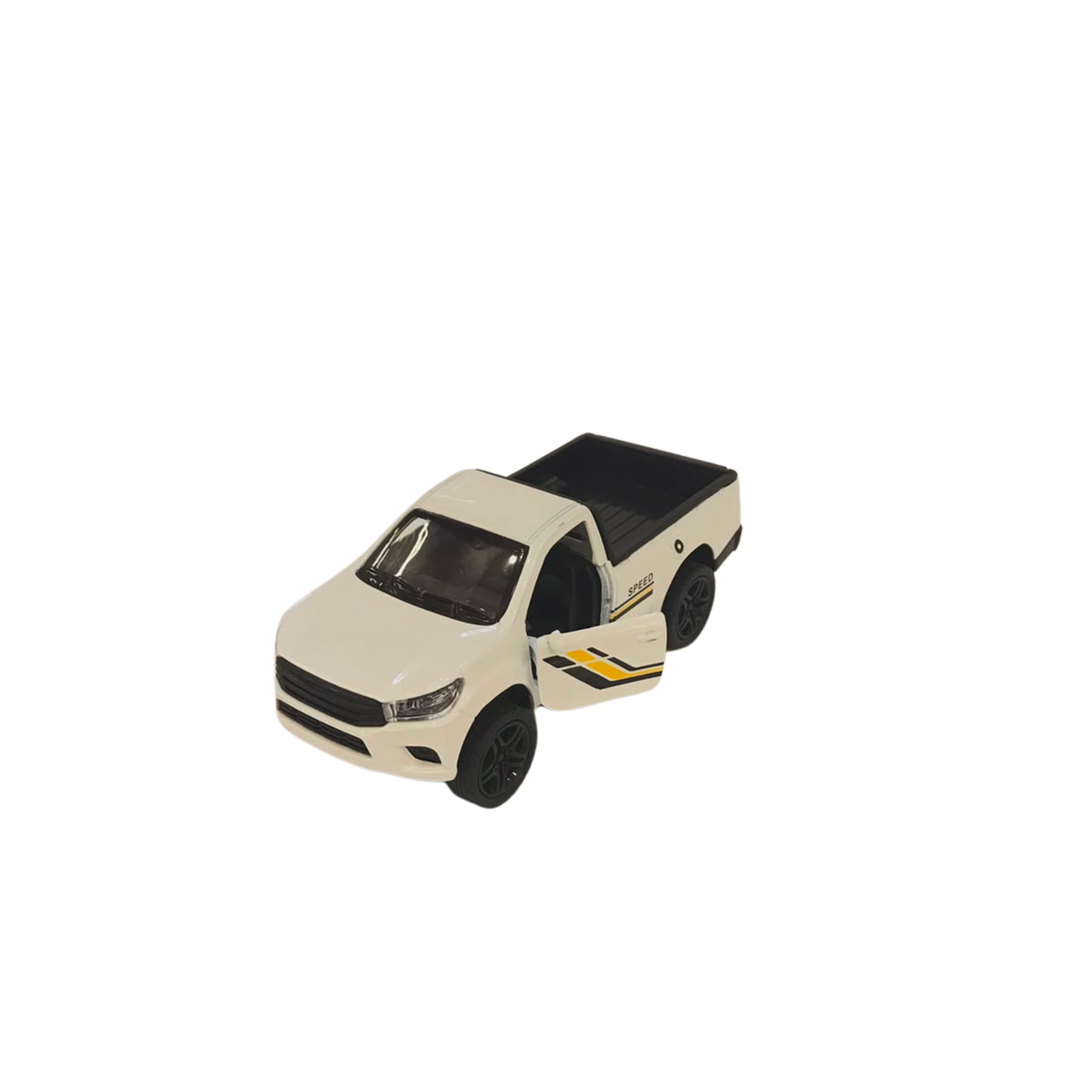 AMTiz 1:32 Toyota Hilux Die-Cast Metal Pull-Back Pickup Truck Toy – White