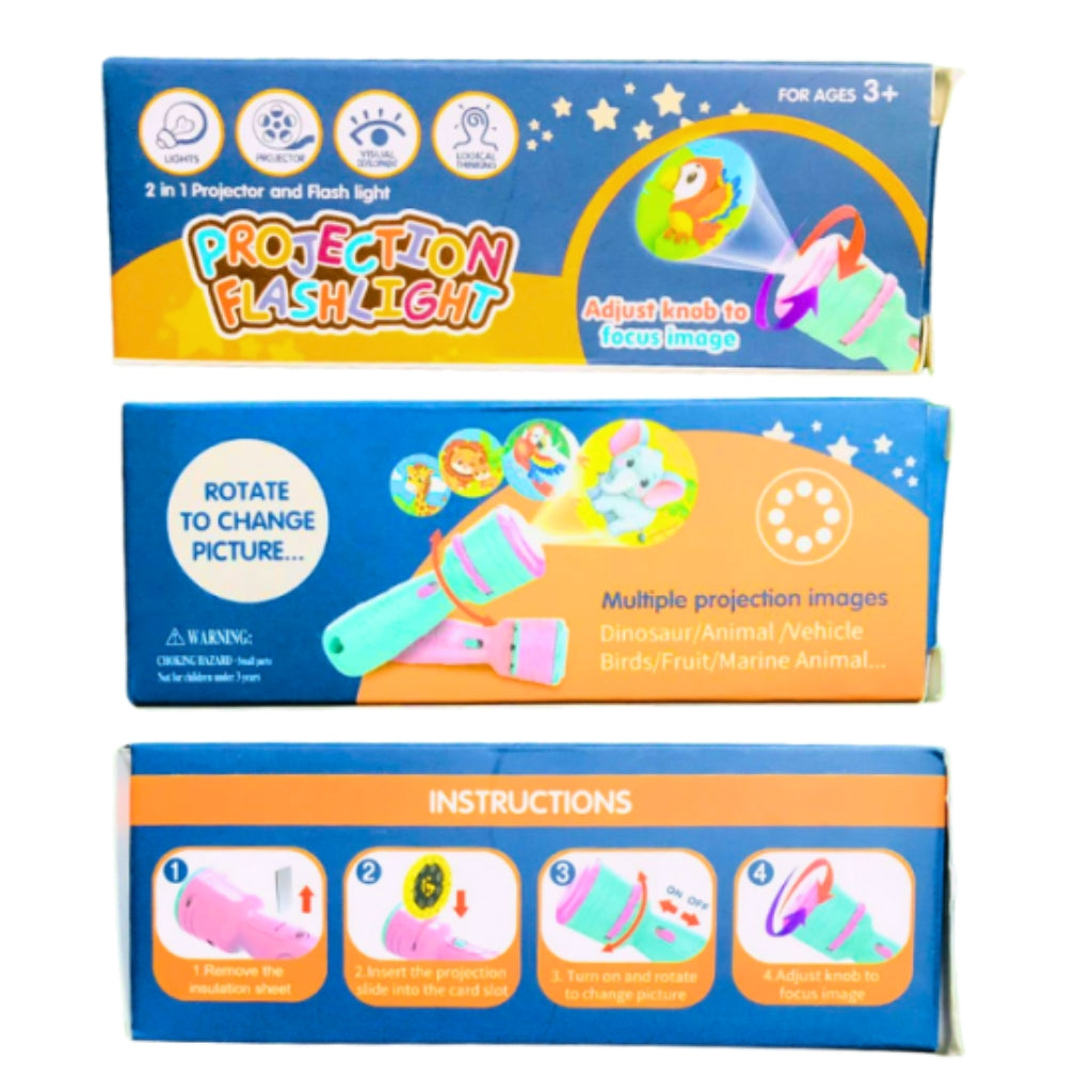 Mini Projector for Kids Flashlight Torch Kids Projection Light Toy Education Learning Night Light Before Going to Bed Best Gift for Kids Sleeping Story Toys for Toddlers