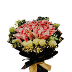 Pakistani Rupee 4000 Money Cones with White Roses