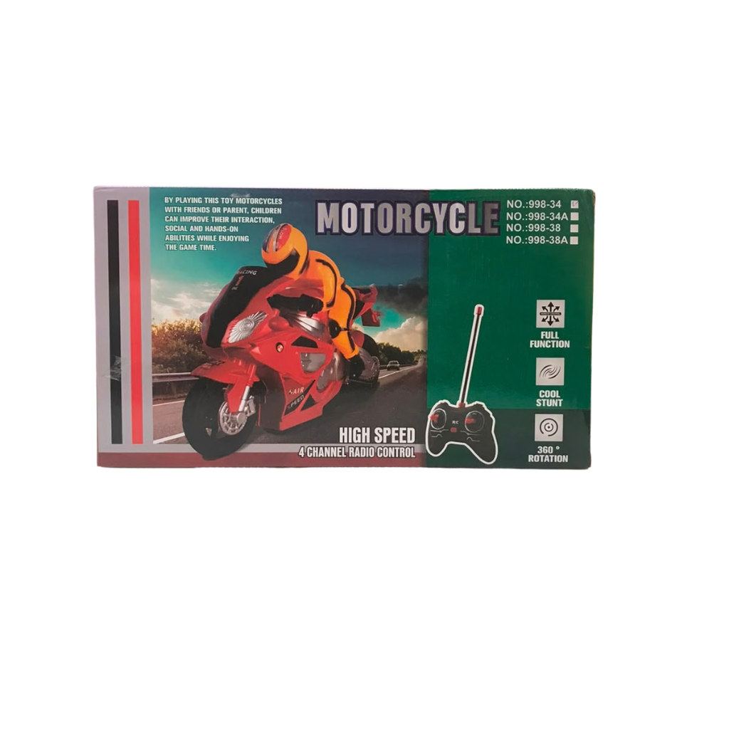 Shengda Toys High-Speed RC Stunt Motorcycle with 360° Rotation - Full Function 4-Channel Radio Control Toy