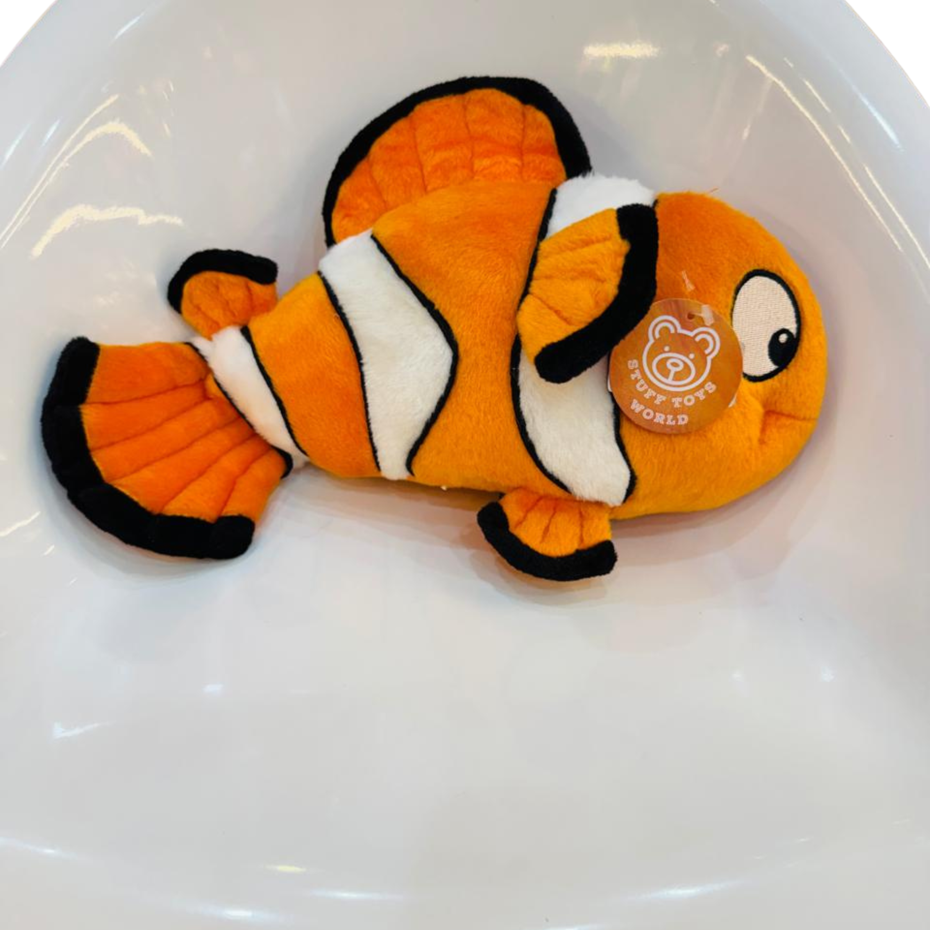 Stuff Toys World Clownfish Plush – Soft Orange Anemonefish Stuffed Animal small 30 cm