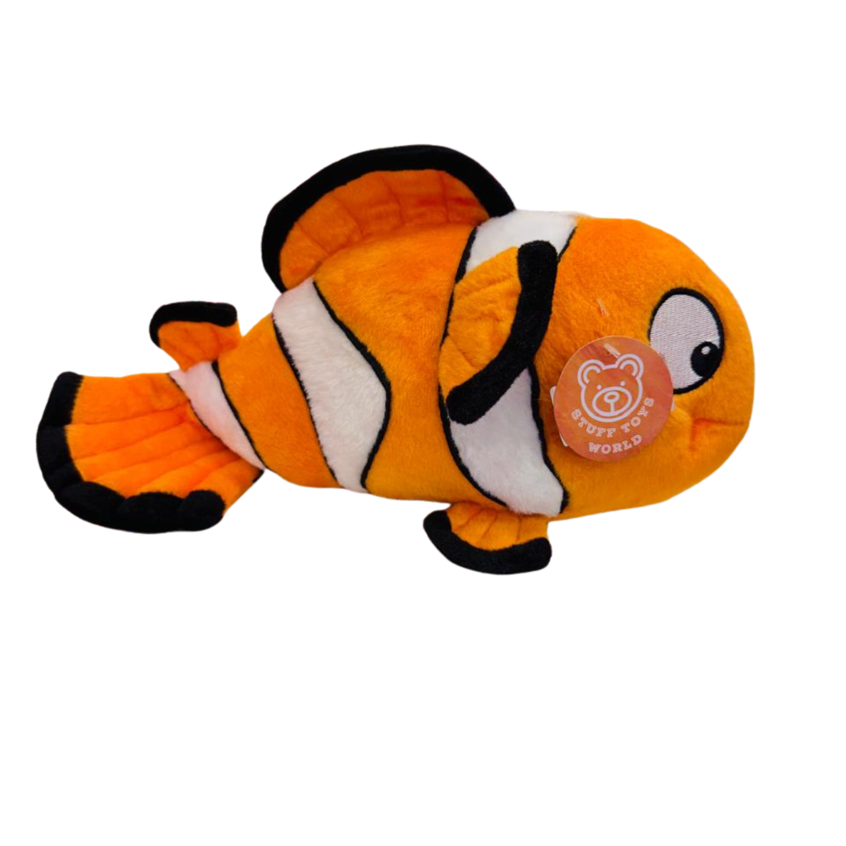 Stuff Toys World Clownfish Plush – Soft Orange Anemonefish Stuffed Animal small 30 cm Main image