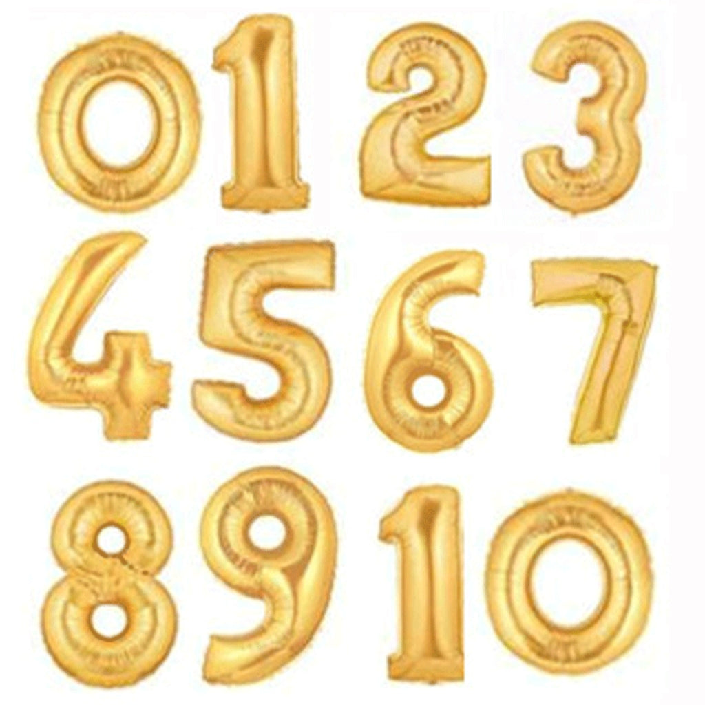 Foil Number Balloon – Golden Main image