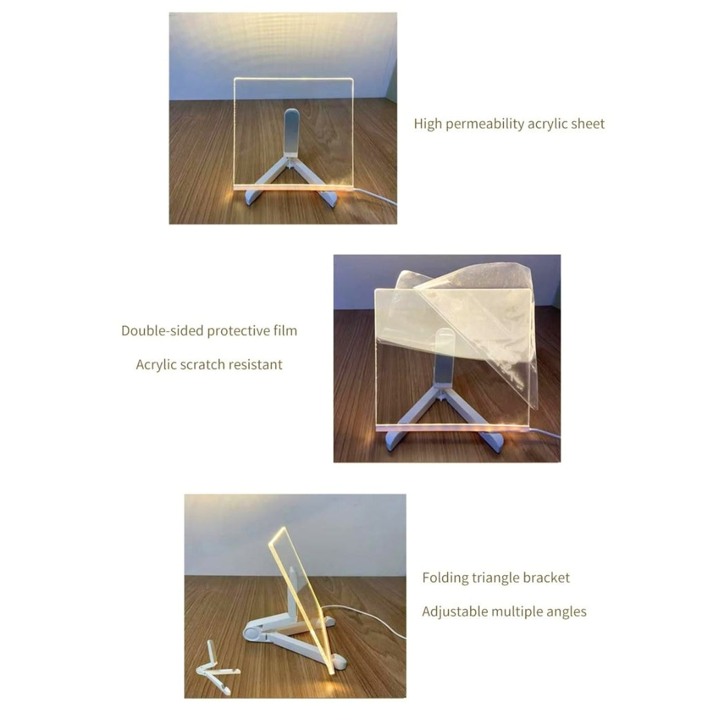 DIY Handwriting doodles/notes Acrylic Luminescent Lamp