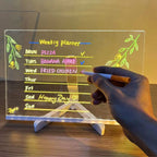 DIY Handwriting doodles/notes Acrylic Luminescent Lamp