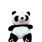 Cute Sitting Panda Plush Toy – Soft Stuffed Animal with Glitter Eyes 25cm